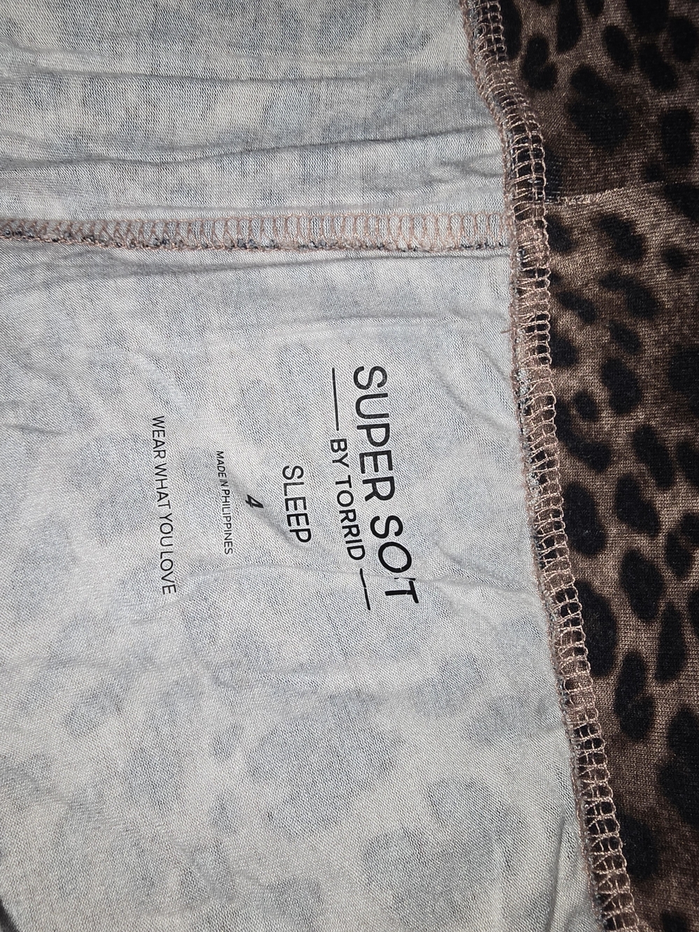 torrid Leopard Print Pajama Set in Tan and Black - Picture 5 of 6